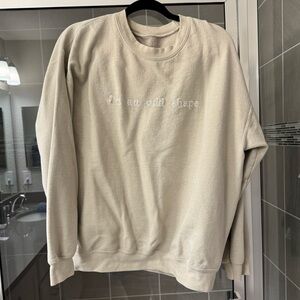 Tan crewneck sweatshirt